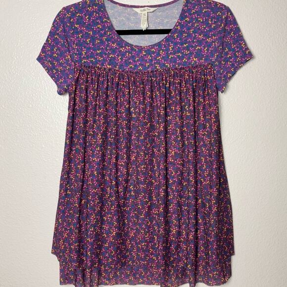 Matilda Jane Walking On a Cloud Mesh Babydoll Top Purple Women's Size Medium - Picture 5 of 16